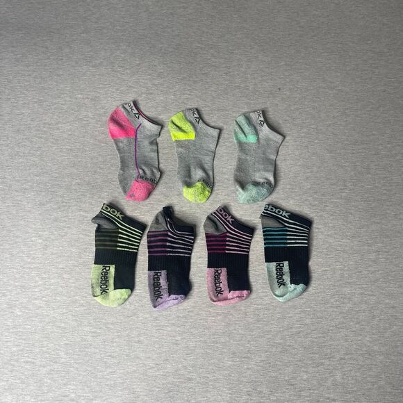 Reebok Women’s Athletic Performance Mismatched 7 Ankle Socks - Picture 1 of 7